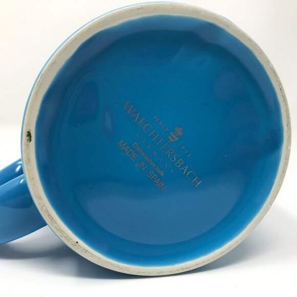 Waechtersbach Guggenheim Bilbao Pig Blue Coffee Cup Mug Made in Spain - Picture 9 of 9